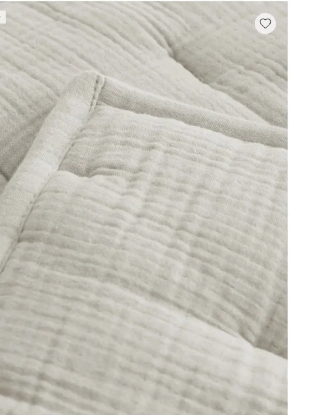 Quince Organic Cotton Airy Gauze Dream Quilt – King/Cal King – Fog Gray-No Shams